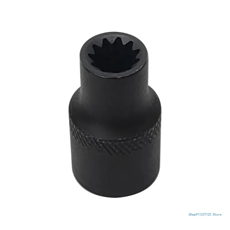 

11pt Truck Brake Caliper Socket Special Removal Sleeve Truck Brake Caliper Tool 3/8'' Brake Pad Screw Remover for Knorr