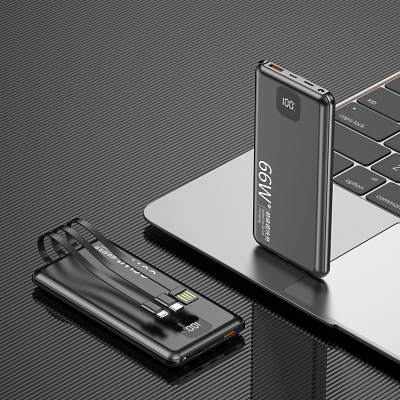

20000mAh Power Bank 66W Super Fast Charging for Huawei P40 Powerbank Built in Cable for iPhone 13 12 11 Samsung Xiaomi Poverbank