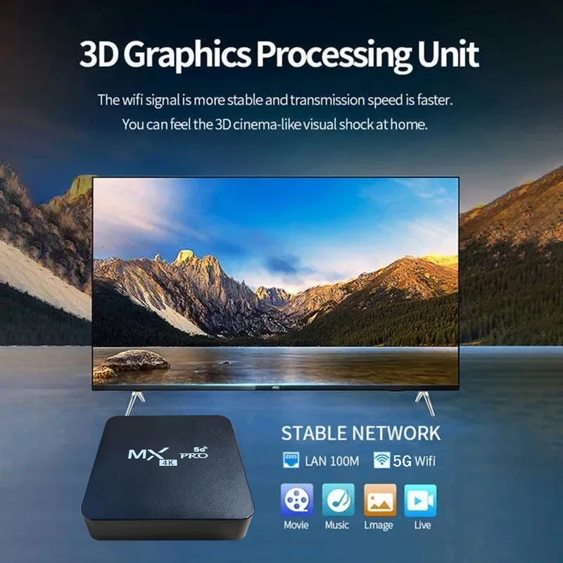 CLIBABIQBOX MX-PRO ТВ-приставка Android 12.0 8ГБ 128ГБ