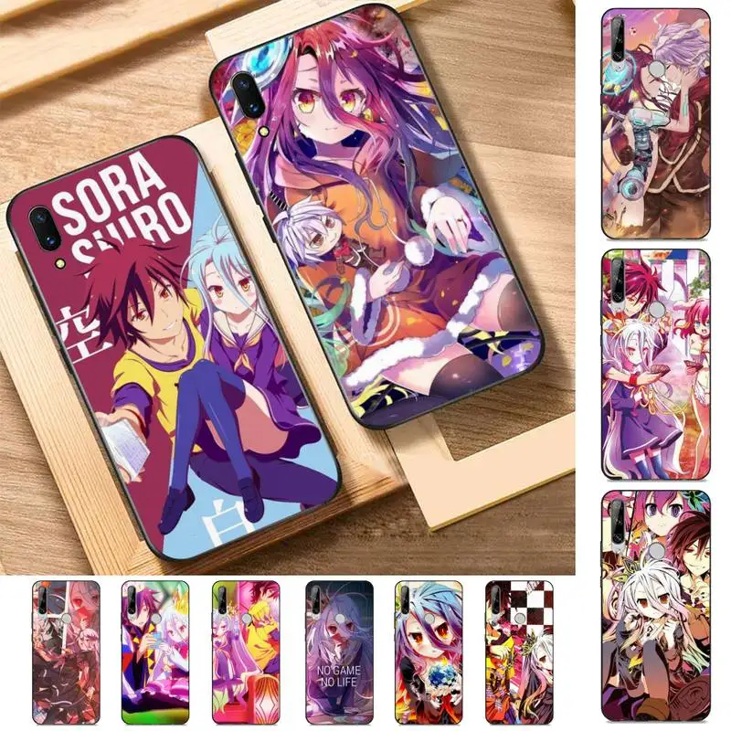 

No Game NO life Phone Case for Huawei Y 6 9 7 5 8s prime 2019 2018 enjoy 7 plus