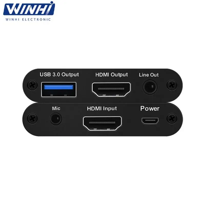 WINHI-VC-06 4K конвертер USB 3 0 hd 1080P/60 Гц Карта видеозахвата Win 8/10 Linux OS Бесплатный драйвер