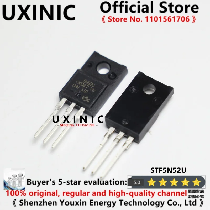 UXINIC 100% новый импортный оригинальный STF5N52U 5N52U TO-220F MOS FET 4.4A 525V UXINIC 100% новый импортный оригинальный STF5N52U 5N52U TO-220F MOS FET 4.4A 525V