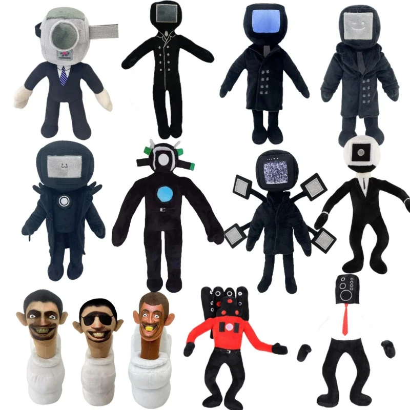 

1/13pcs Skibidi Toilet Plush Toy Cartoon Dolls Stuffed Soft Toy Cartoon Doll Christmas Birthday Gift For Kids