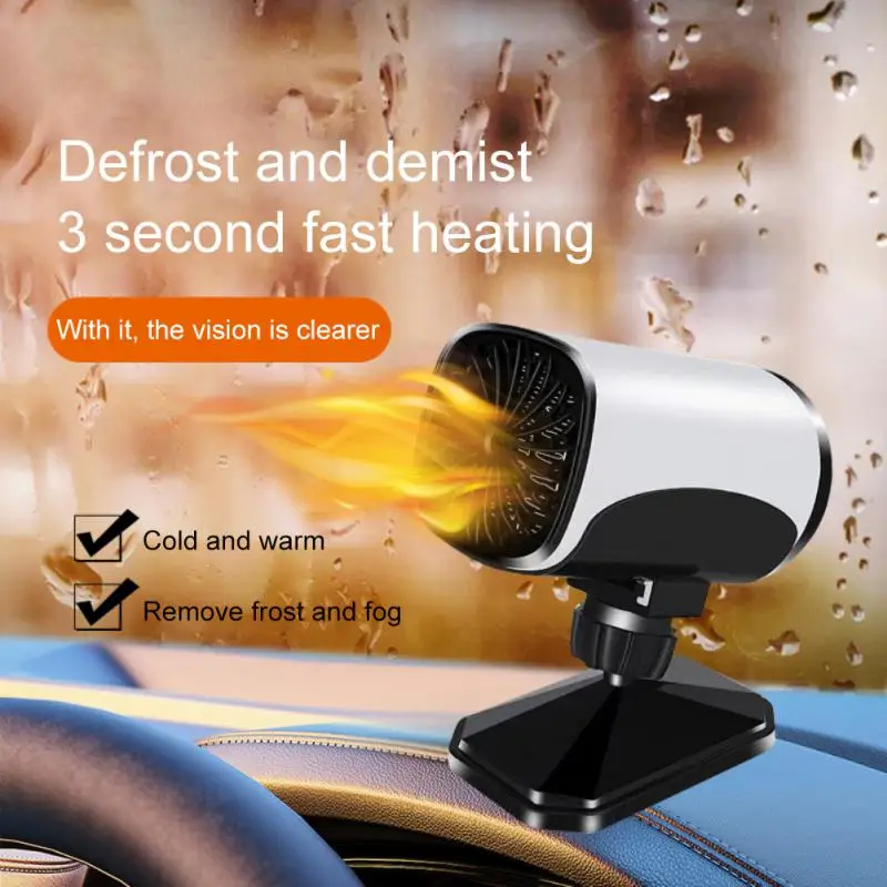 

Mute Motion High-power Electric Heater Universal 360 Degree Rotary Auto Electric Heater Two-in-one Windshield Defroster Portable