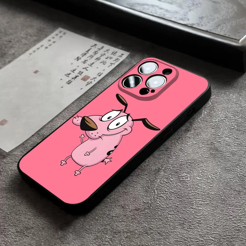 Dog-Courage-The-Cowardly Phone Case For 15 Pro Max Iphone 16 14 12 Plus 13 11 Xr X Xs 8 7 Silicone Cover
