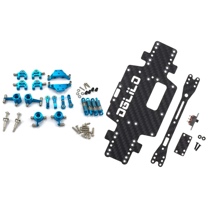 

2023 Hot-1 Set Metal Full Set Upgrade Parts Shock Absorber & 1 Set Spare Parts Chassis Car Bottom Low Body Shell
