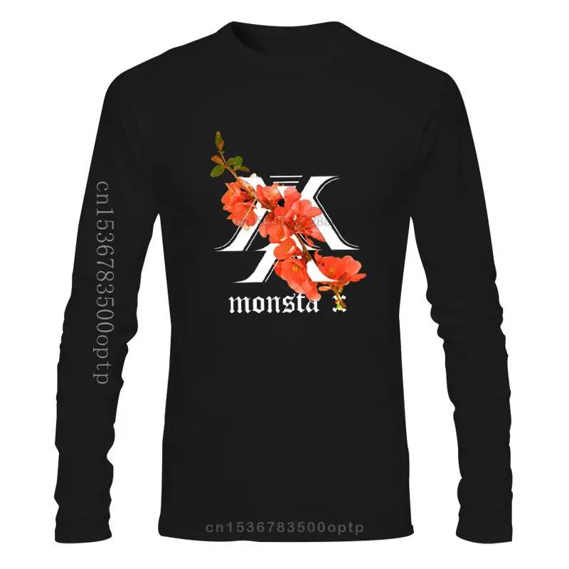 Модная мужская одежда Monsta X Flower Edition черная туристическая рубашка США размер M - 2XL |