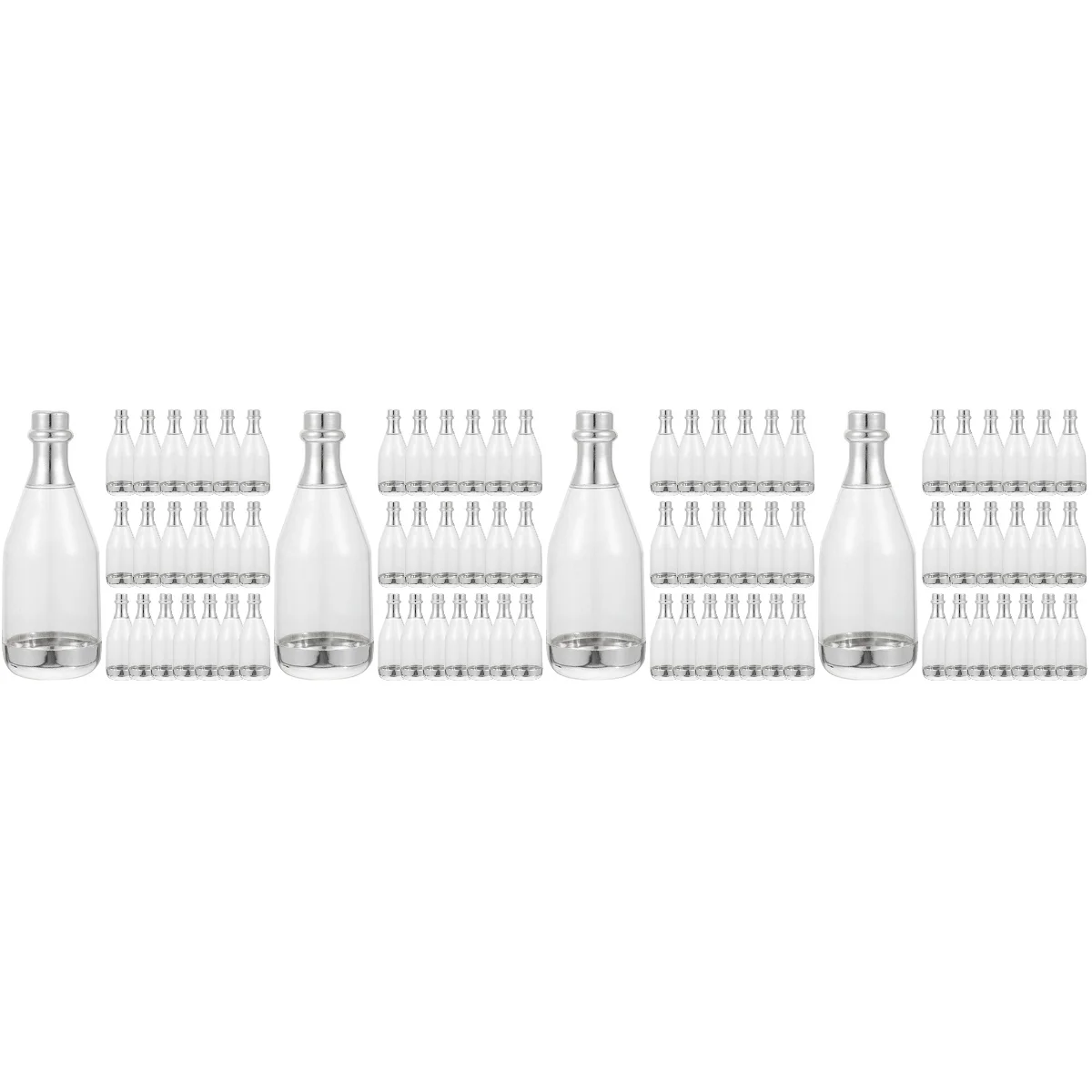 

Boxes Champagne Candy Bottle Treat Party Wedding Mini Bottles Jars Box Favor Shower Containers Bridal Case Gift Favors Silver