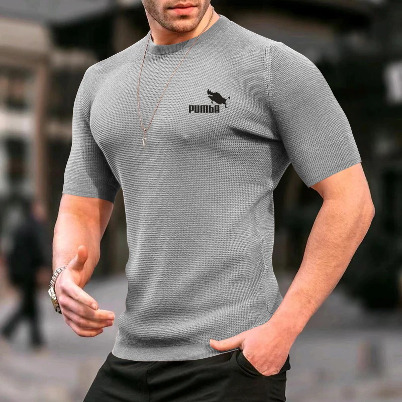 

Summer New Men's Round Neck Trend Loose Pullover Men's Fashion Street T-shirt Casual Fitness High-quality Brand Tops