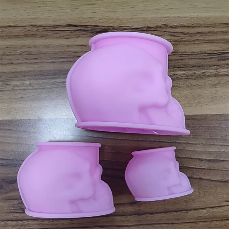 Белые и розовые формы в виде черепа для свечей искусственная эпоксидная смола