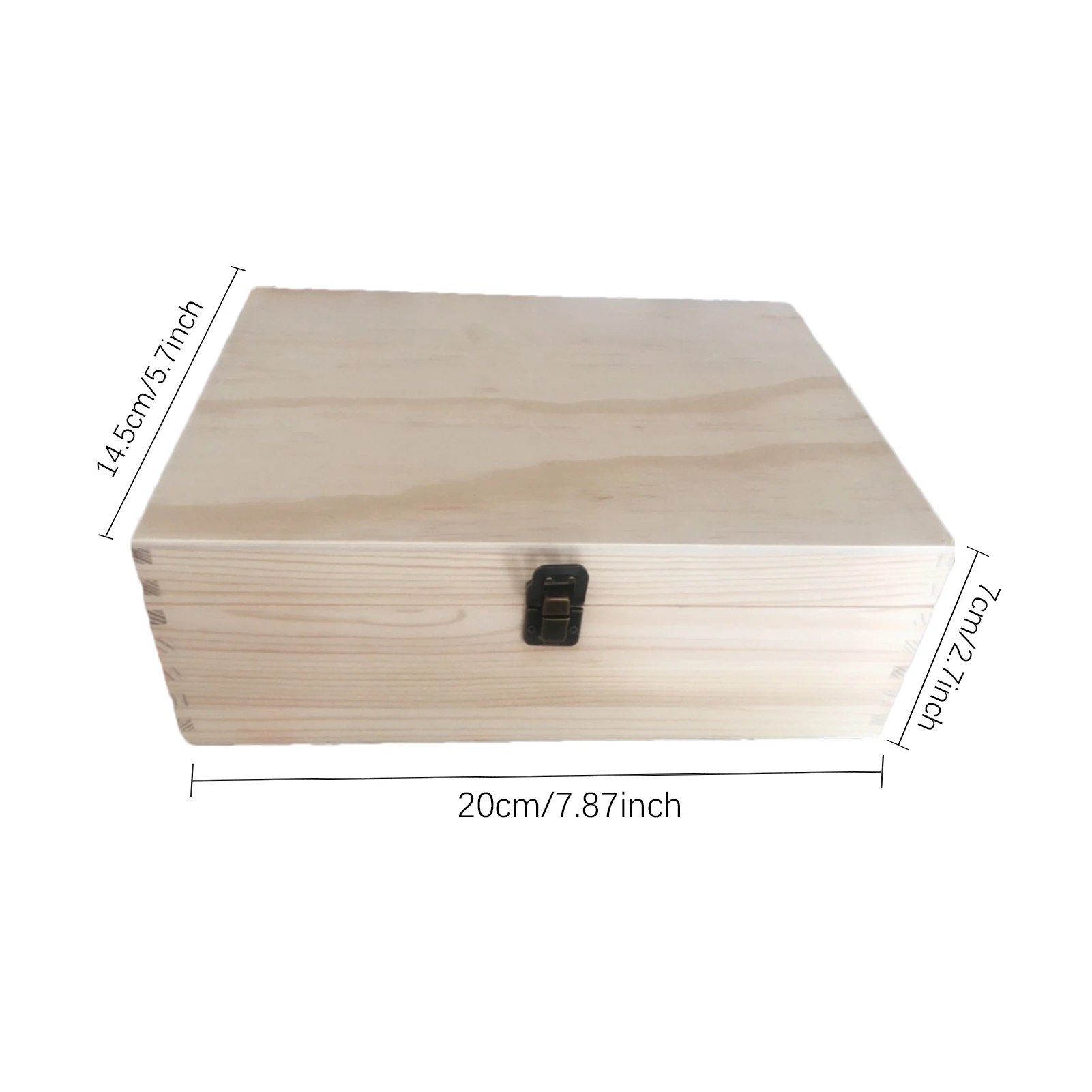 

Деревянная шкатулка с откидной крышкой, пыленепроницаемая, незавершенная шкатулка с сокровищами, средней емкости, простая деревянная шкатулка для драгоценностей, неокрашенная подарок на память