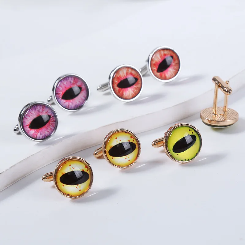 

1.8cm Round Eyeball Man Cufflinks Personalised Shirt For Men'S Lawyers Premium Jewelry Original Cuff Buttons Free Delivery