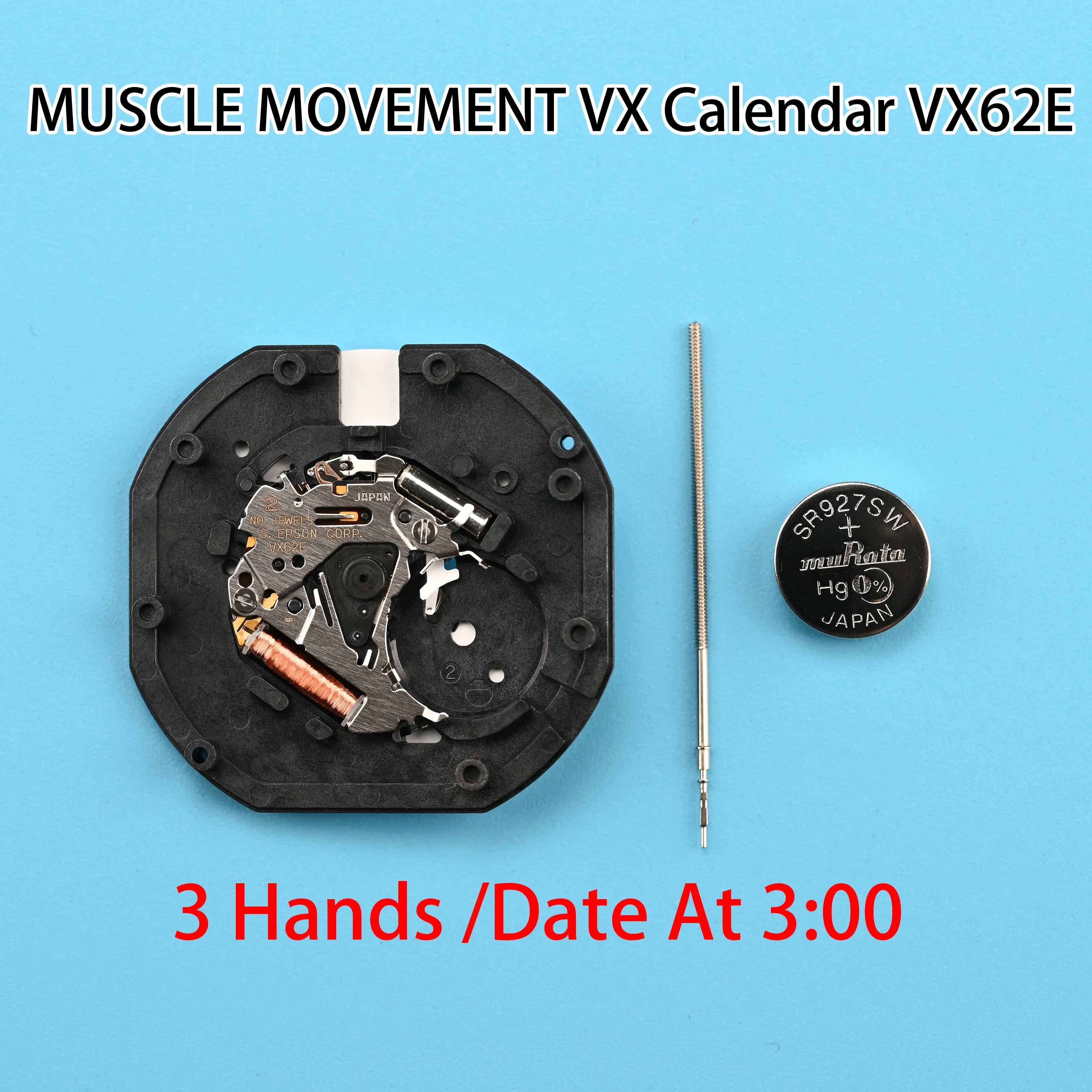 Движение VX62 движение VX календарная серия фотография часового механизма размер: 13