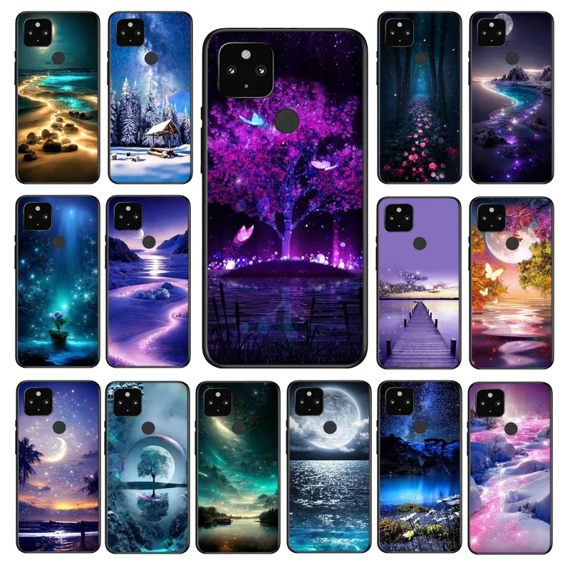 

Moon Nature Butterfly Phone Case for Google Pixel 7 Pro 7 6A 6 Pro 5A 4A 3A Pixel 4 XL Pixel 5 6 4 3 XL 3A XL 2 XL Funda