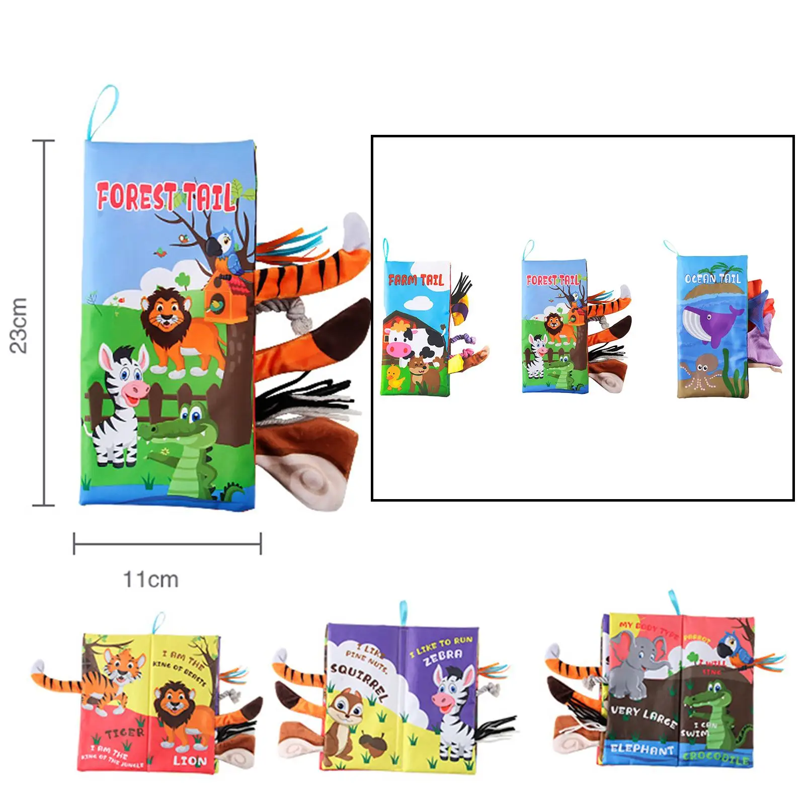 

Montessori Baby Cloth Book for Baby Early Development Books Educational Cognize Book Baby Toys