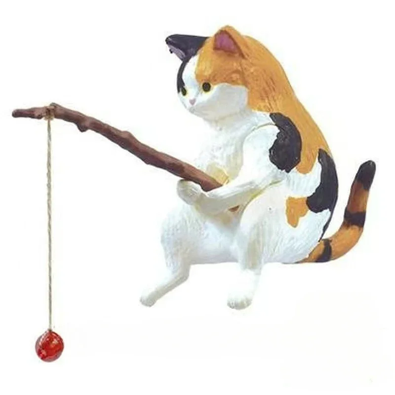 

Фигурки рыболова и кошки