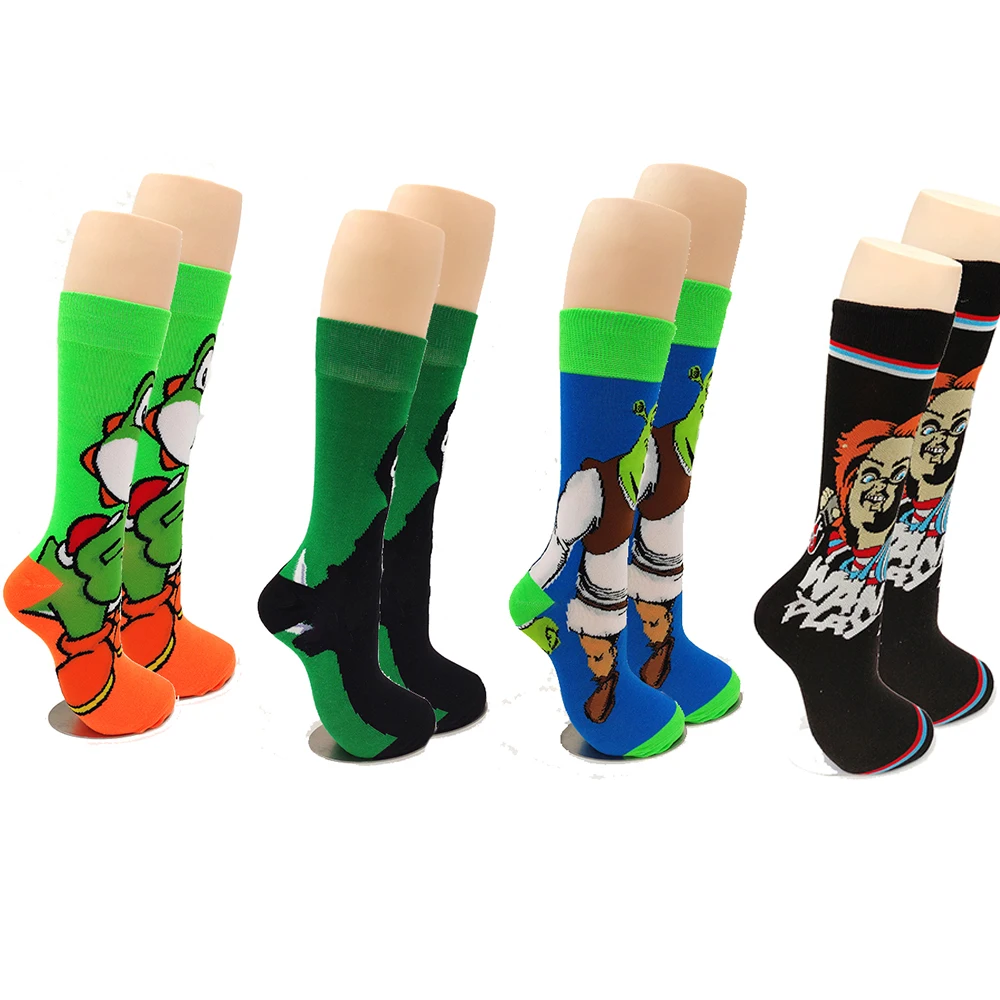 

Hot Sale Anime Print Socks Men's Women Funny Socks Personality Anime Socks Cartoon Fashion Skarpety Quality Pattern