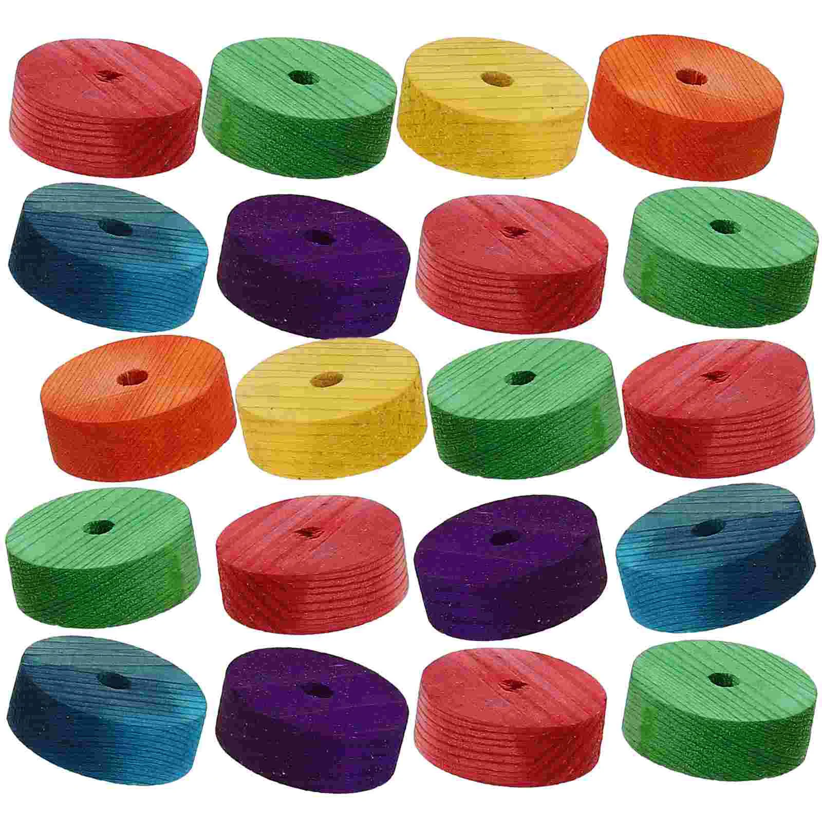 

24Pcs Wooden Wheels Toys Children Car Toy Assemble Wheels Colorful Wood Wheel Playthings