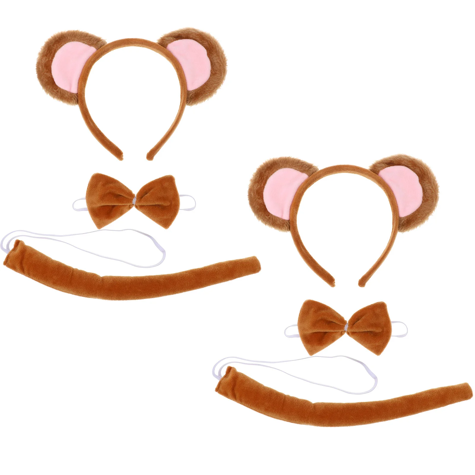 

Костюм для косплея 2 комплекта, хвост обезьянки, галстук-бабочка, ободок, аксессуар для волос
