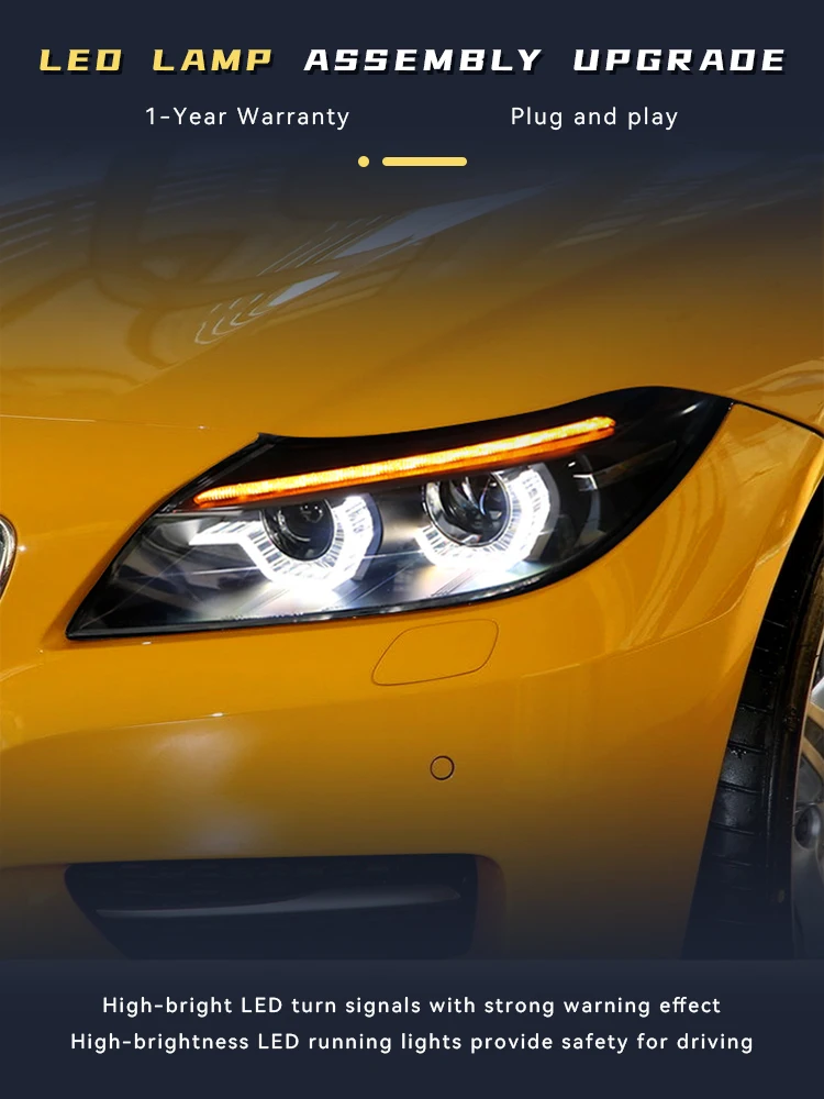 Стайлинг фар ДЛЯ BMW Z4 E89 2009-2016 Передняя линза проектора DRL Фара Светодиодные лампы