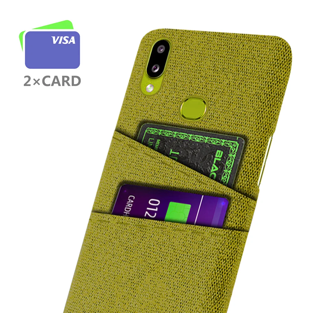 

For Samsung A10s Case A107F Dual Card Fabric Cloth Luxury Business Cover For Samsung Galaxy A10S A 10 s SM-A107F Fundas Coque