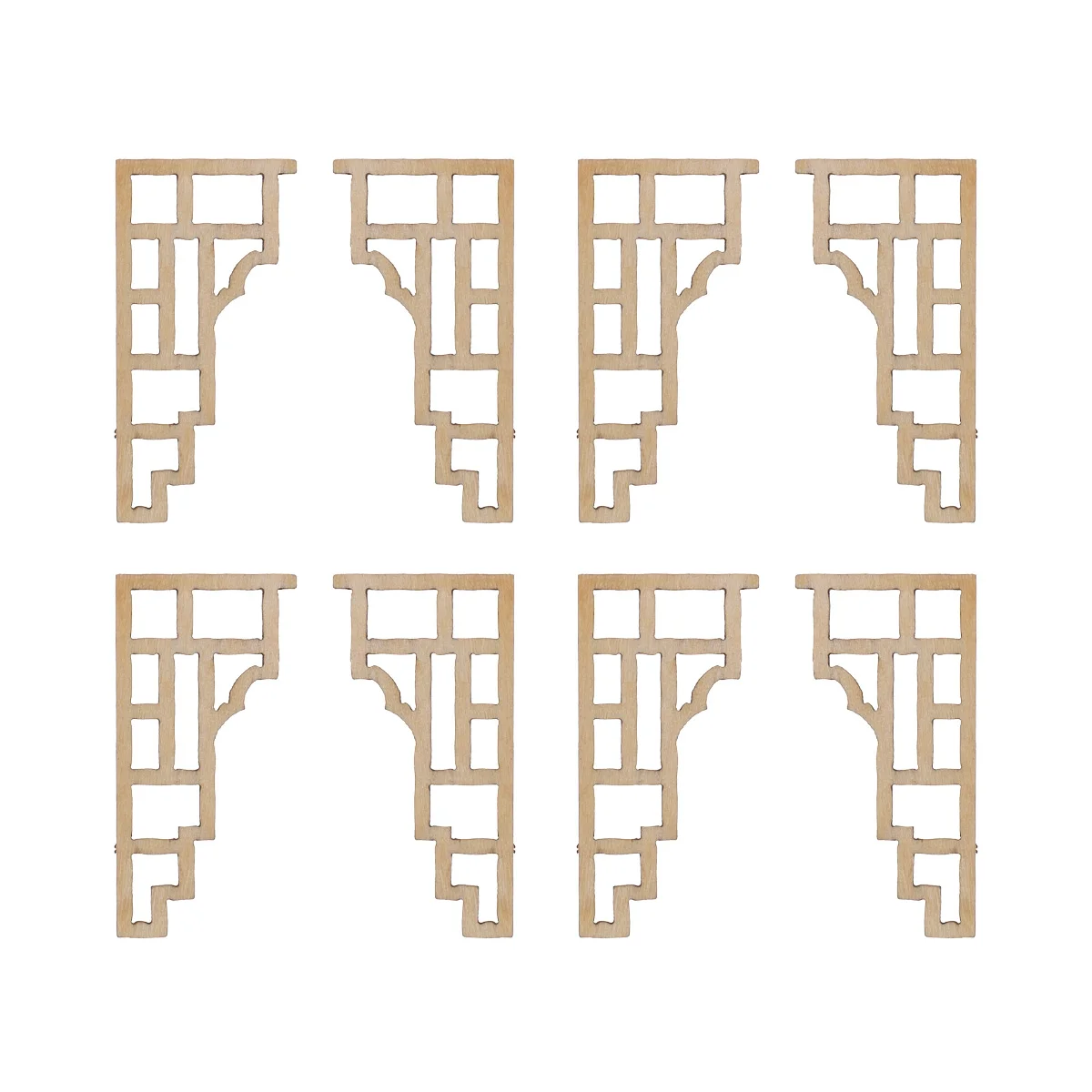 

Furniture Corner Applique Onlay Wood Decals Carved Decal Retro Wooden Appliques Decorative Woodcarving Flower Overlay Decor