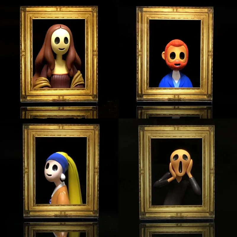 

Всемирно известные картины серии глухая коробка Toys тихий плач Ван Гог Мона Лиза художник модная коллекция подлинные игрушки