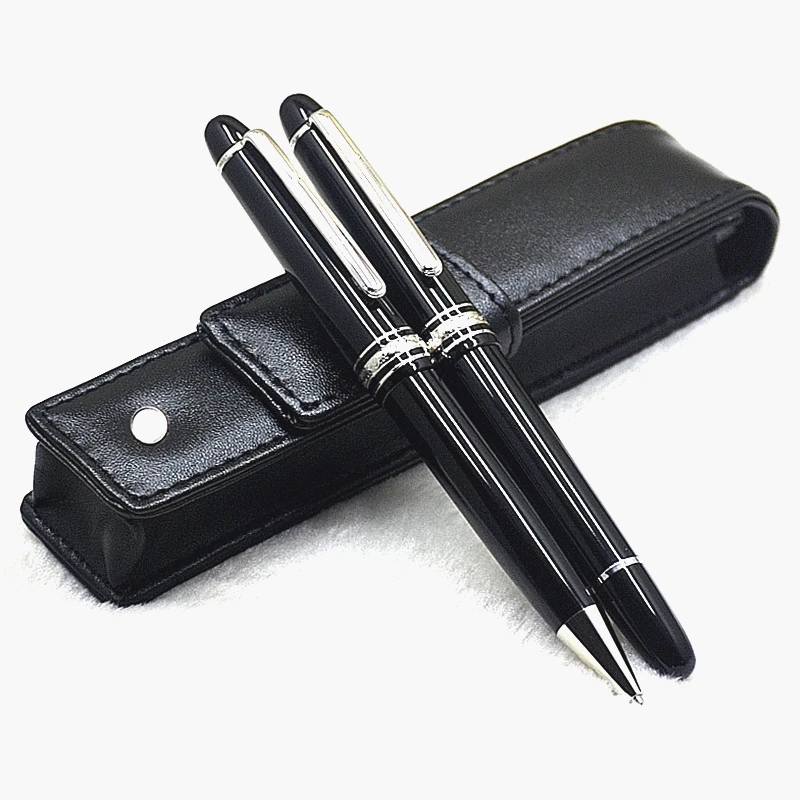 Luxury MB 145 Black Resin Rollerball Pen Blance Ballpoint Pen Fountain Pens Office School Writing Stationery With Serial Number