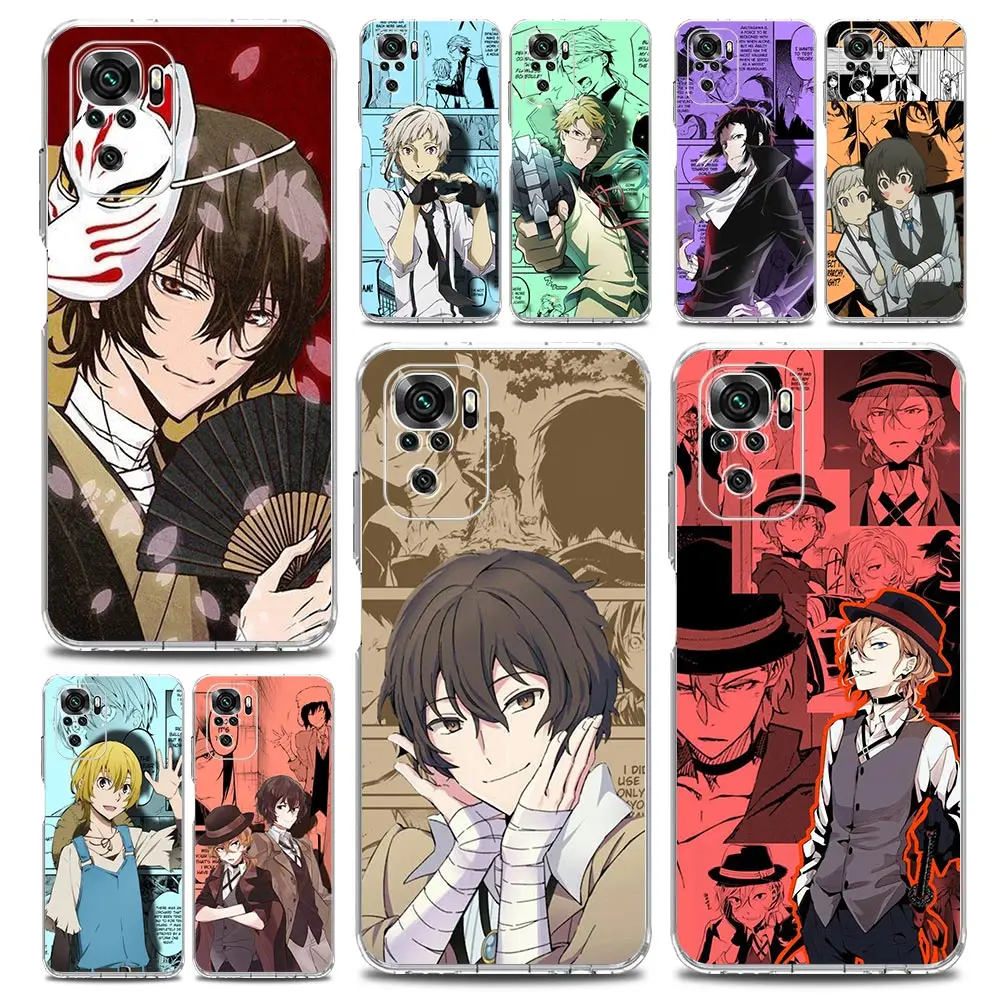 

Bungo Stray Dogs 4 Anime Clear Phone Case For Xiaomi Redmi Note 12 5G 9S 9 8 10 11 Pro+ 9T 8T 10C 9C 9A 7 Pro Soft Back Cover