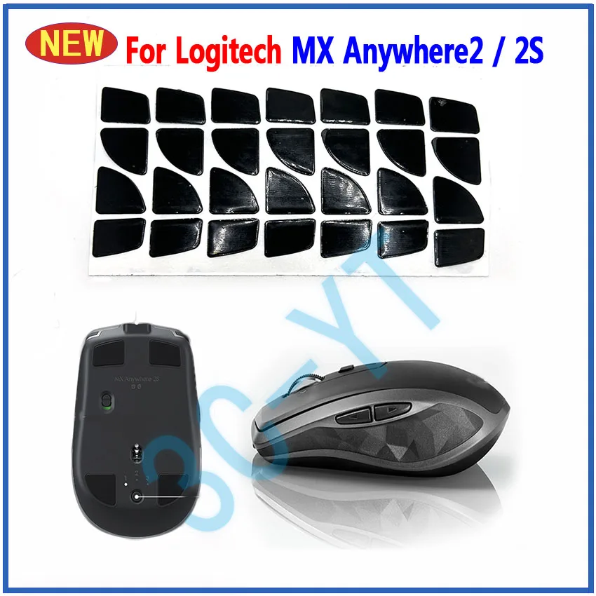 

5-100Set Mouse Feet Skates Pads For Logitech MX Anywhere2 2S Wireless Mouse Black Anti Skid Sticker