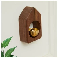 walnut wood wind chimes pure copper doorbell handmade home furnishings crafts refrigerator bell door ornaments creative gift