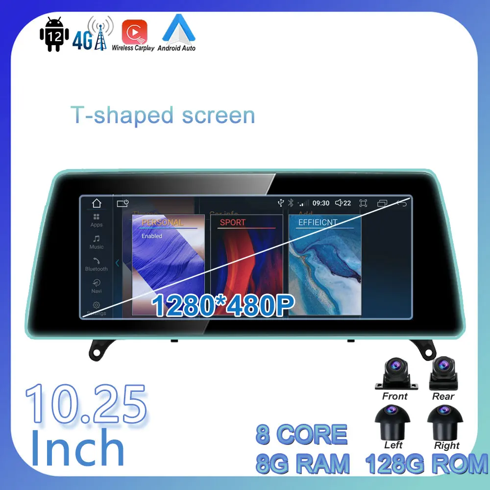 10.25 Inch Android 12 IPS Car Screen For BMW X5 /X6 E70/ E71 2008-2013 CCC CIC System Car Video Player GPS Navigation Multimedia