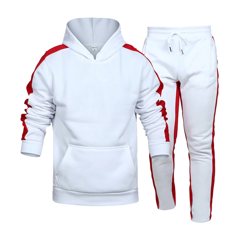 

Fashion Brand Men's/Female Solid Color Patchwork Sweater Set 2022 Fall New Men's Casual Hooded Sweater Sweater Men's Solid Color