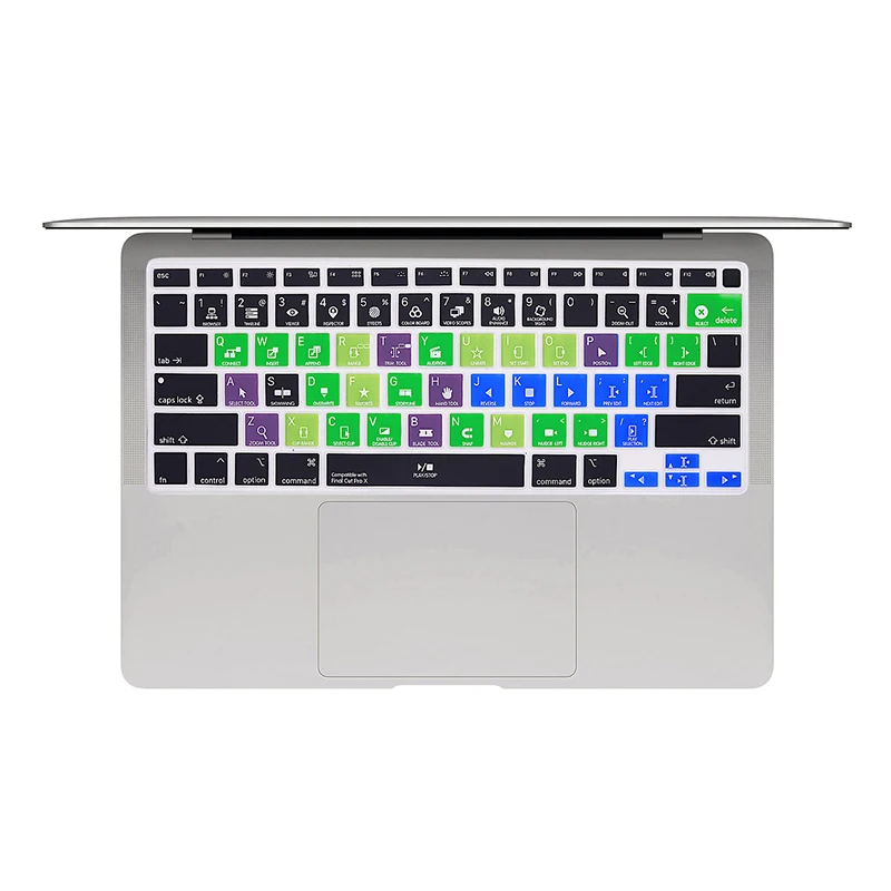 Фото КРЗ Final Cut Pro X сочетания клавиш клавиатура кожного покрова для MacBook 2020 Новый 13,3 воздуха A2179 M1 A2337 US клавиатура защитная пленка №1
