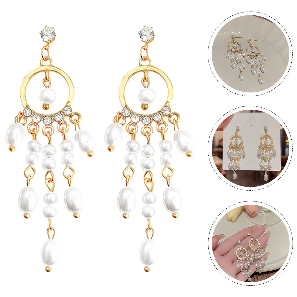 

Серьги-подвески с искусственным жемчугом женские, Ювелирное Украшение для костюма с искусственным жемчугом