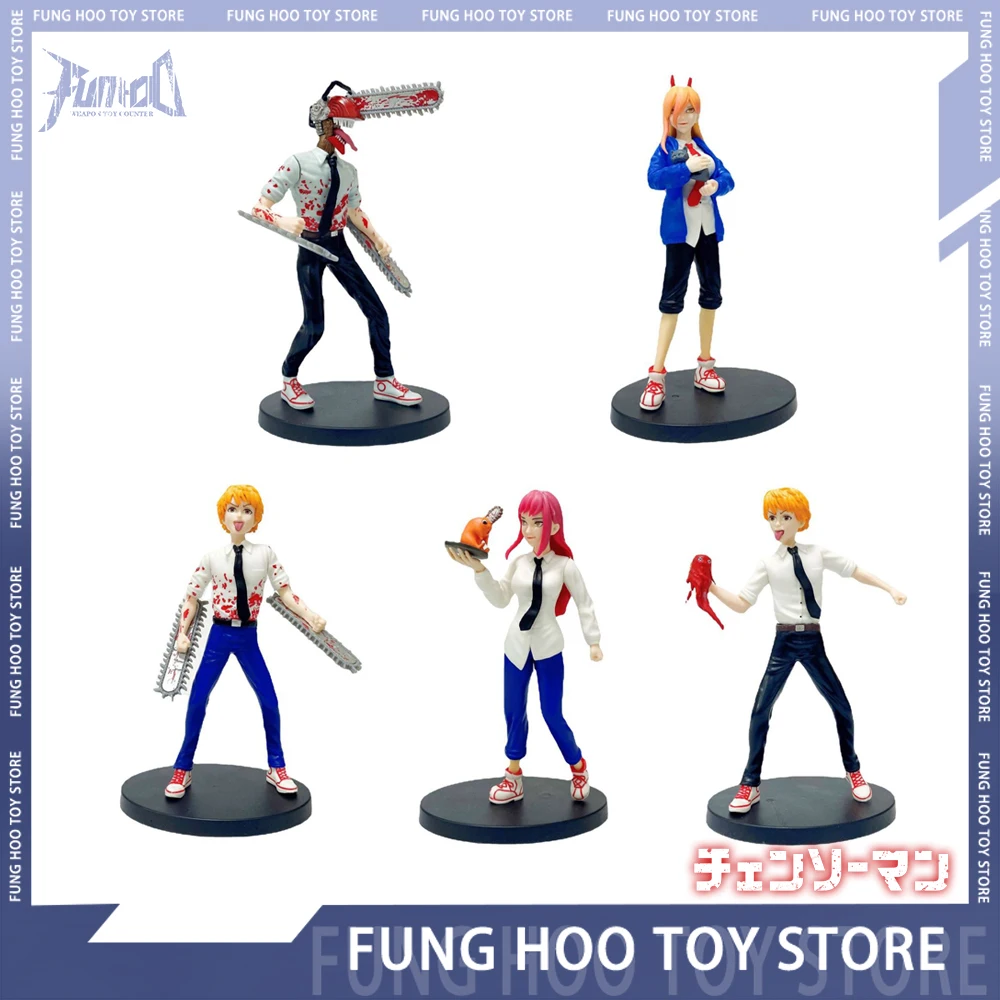 

18cm Chainsaw Man Denji Makima Power Pochita Figures Pvc Anime Statue Figure Figurine Model Doll Decoration Christmas Toy Gift