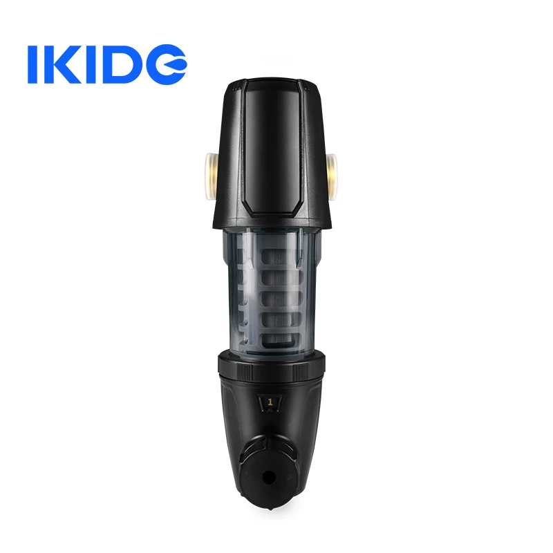 Whole House Backwash Rotate 360 Degrees Spin Down Sediment Water Filter Central Pre Filter Purifier 3T/H+ Water Gauge