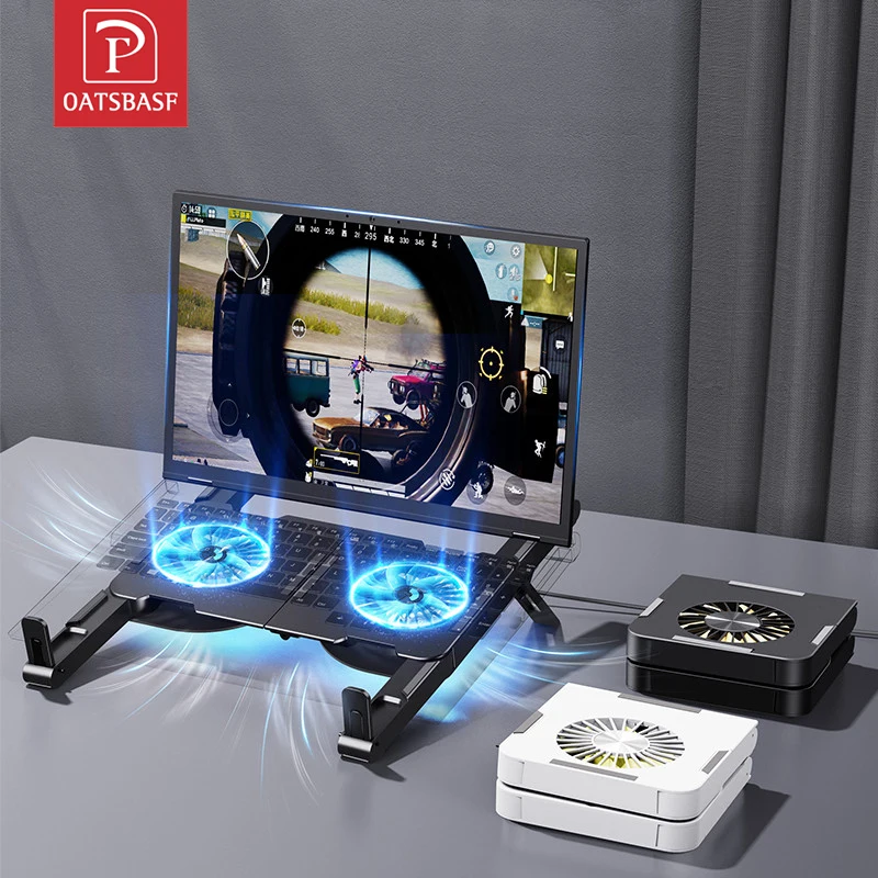 Foldable Laptop Stand Portable Cooling Fan Heat Dissipation For Macbook Air Pro iPad HP DELL Tablet Cooler Holder Notebook Mount Foldable Laptop Stand Portable Cooling Fan Heat Dissipation For Macbook Air Pro iPad HP DELL Tablet Cooler Holder Notebook Mount