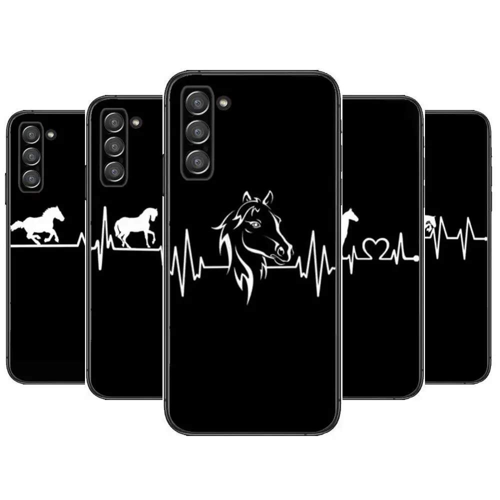 Horse Pony Horse Heartbeat Phone cover hull For SamSung Galaxy s6 s7 S8 S9 S10E S20 S21 S5 S30 Plus S20 fe 5G Lite Ultra Edge