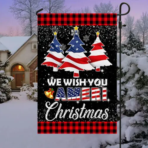 Желаем вас Прапор Рождественского сада Ameri