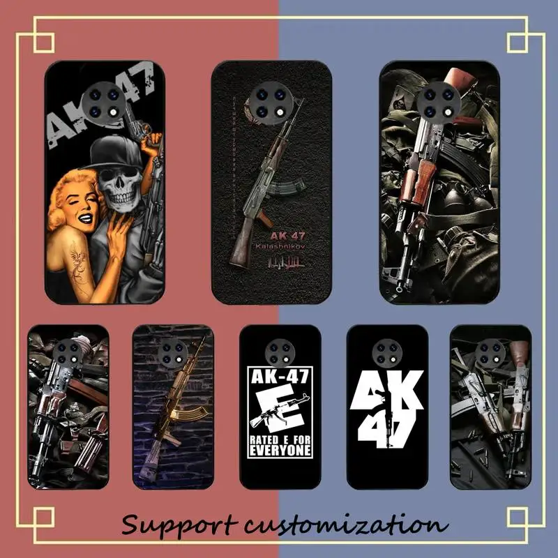 

AK47 Handgun Gun BUllets Phone Case for Samsung S20 lite S21 S10 S9 plus for Redmi Note8 9pro for Huawei Y6 cover