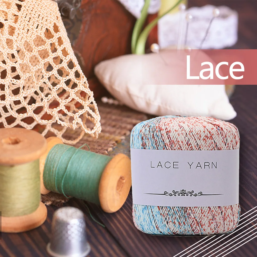 

DIY Crochet Thread Hand Knitting Sweater Scarf 10 Strands Section-dyed Weave for Household Women Sewing Accessories