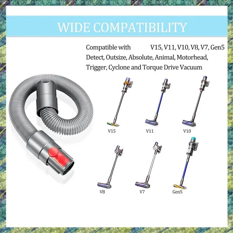 Фото Гибкий удлинительный шланг Nana для Dyson V7 V8 V10 V11 V15, аксессуар для беспроводного пылесоса (37 до 70 дюймов) №2