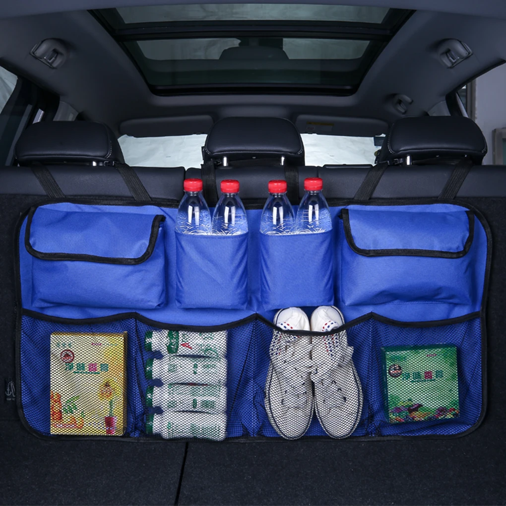 

Car Rear Bag Vehicle Chair Back Trunk Storage Pouch Water Bottle Shoes Snacks Organizer Bag Multi Hanging Nets Pocket