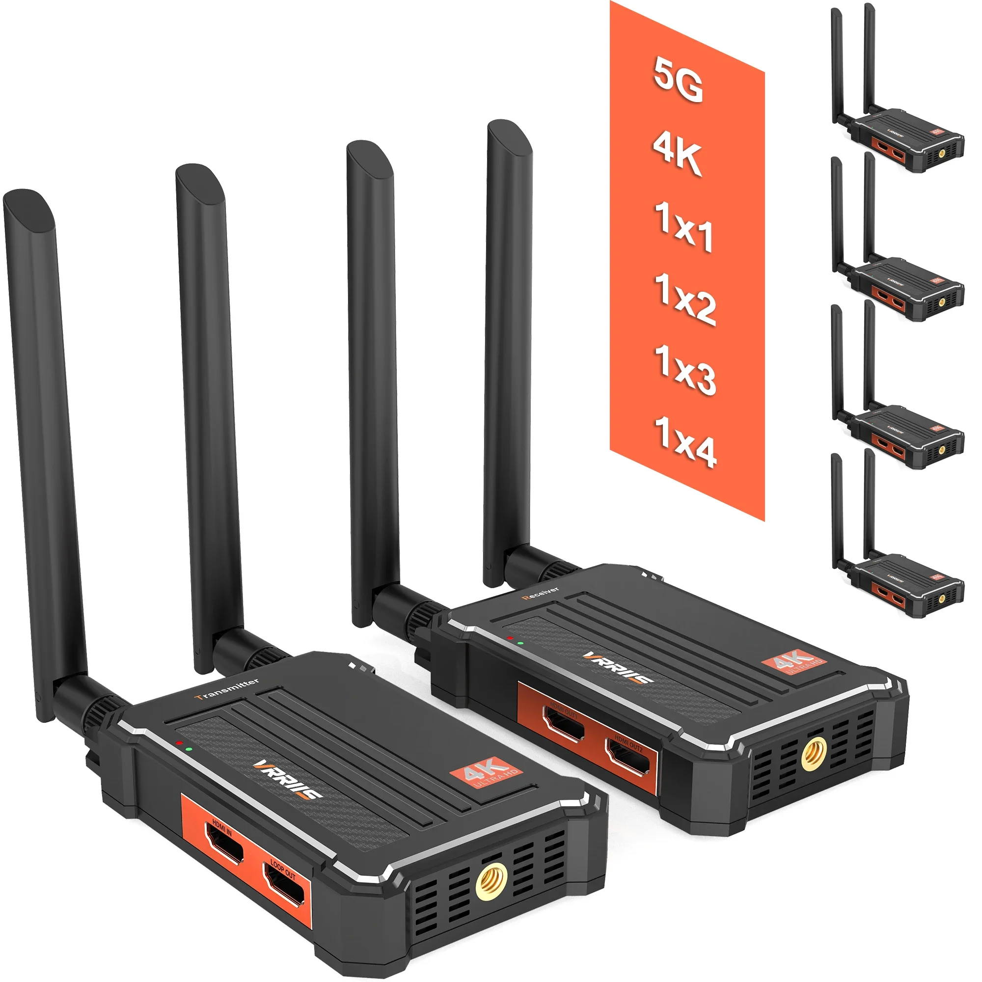 

Двойной HDMI дисплей 4K беспроводной передатчик приемник HDMI удлинитель один на Multi Share для камеры Live DVD ноутбука ПК к ТВ монитору