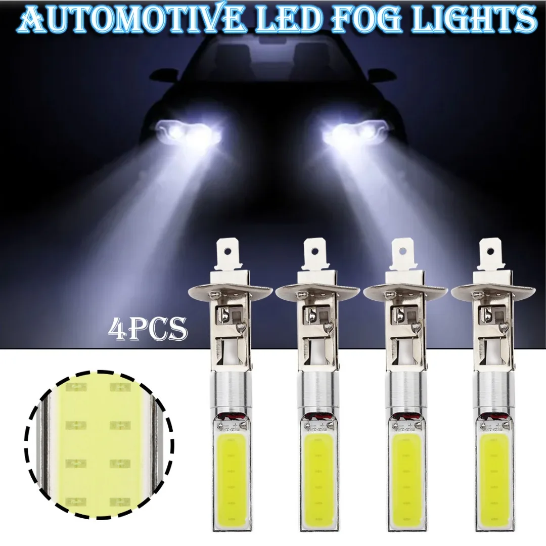 

4PC H3 White Automobile LED Headlight Kit 12V 200W 6000LM 6000k Fog Driving DRL For Truck Trailer RV