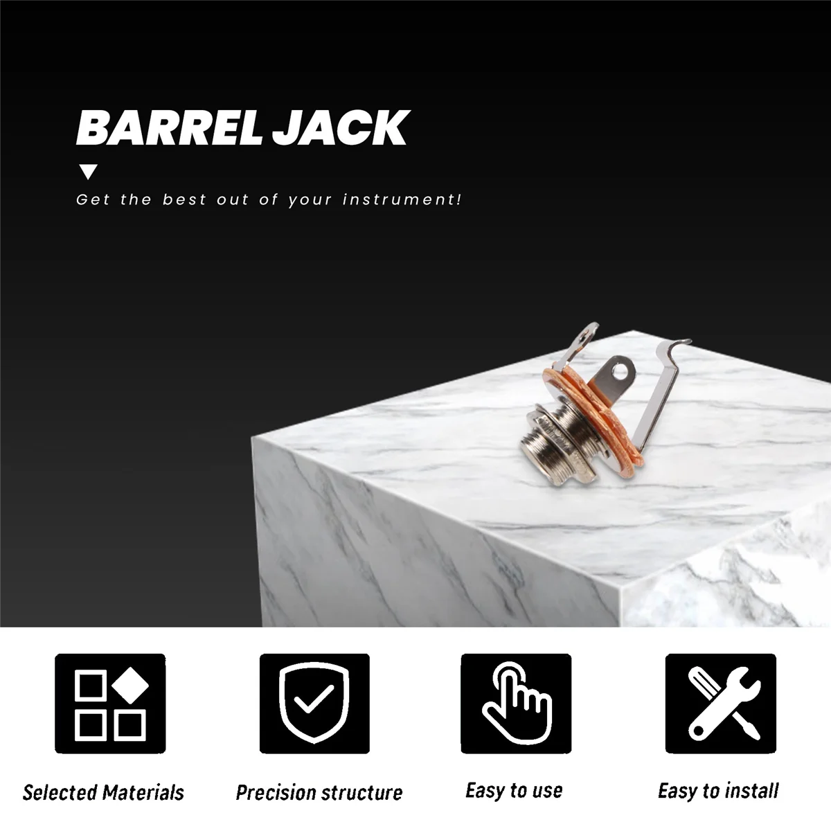 Запчасти и аксессуары для гитары 1/4 6 35 мм 2-проводное моношасси Гитарный разъем