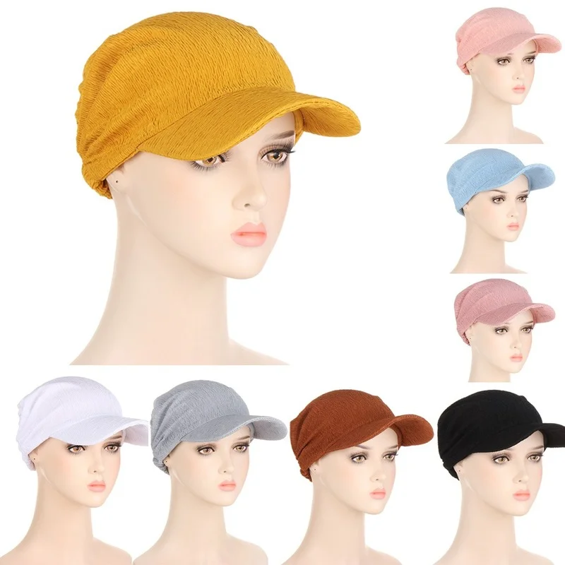 

KepaHoo 2022 New Summer Candy Color Multifunctional Sunscreen With Brim Solid Color Headscarf