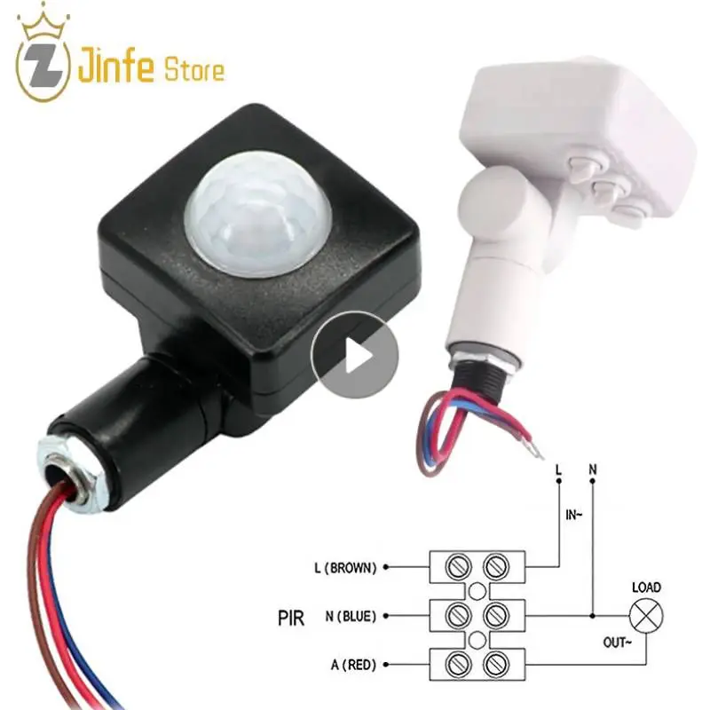 AC85-265V PIR датчик движения наружный переключатель инфракрасный автоматический датчик движения регулируемый переключатель для светодиодного освещения прожектора - свет