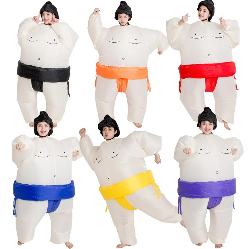 

Funny Cartoon Figure Clothing Funny Fat Doll Atmosphere Props Promotional Campaign Sumo Inflatable Clothes For Adults תחפושות